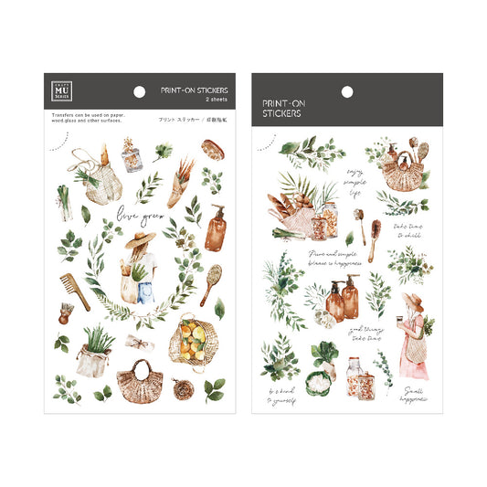 MU Craft Print-On Sticker - op no.115 Gardening