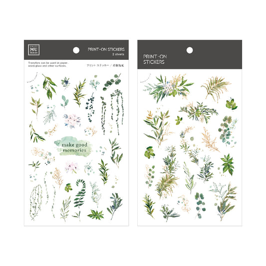 MU Craft Print-On Sticker - op no.105 Ferns & Leaves