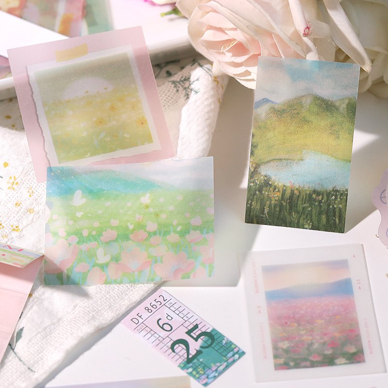 BGM Tracing Paper Seal | Travel Diary - Flower Field