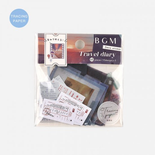 BGM Tracing Paper Seal | Travel Diary - Worldwide
