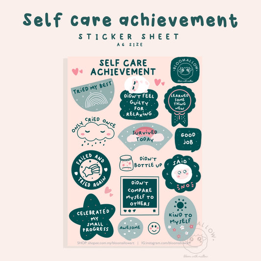Bloomallow | Self care achievement sticker