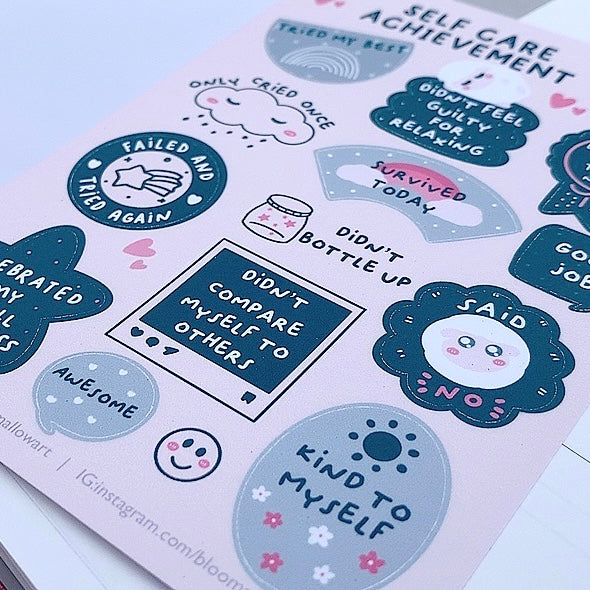Bloomallow | Self care achievement sticker