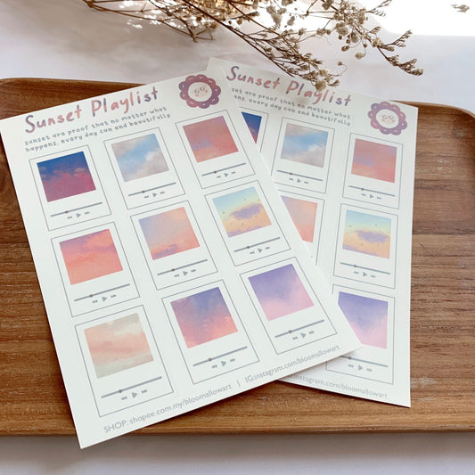 Bloomallow | Sunset playlist sticker