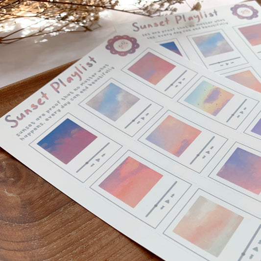 Bloomallow | Sunset playlist sticker