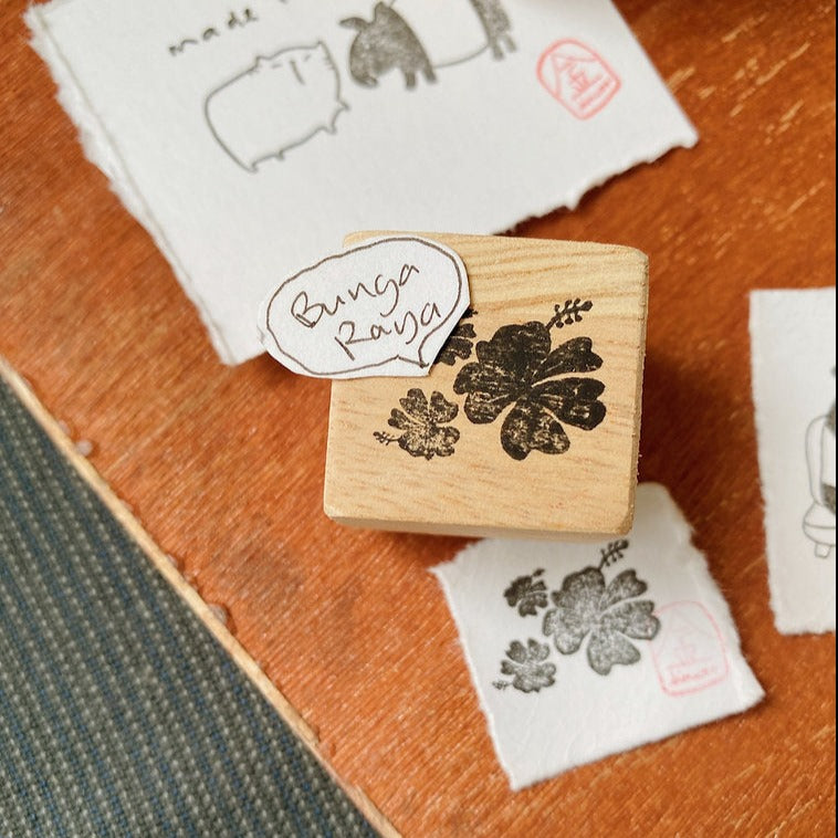 Bunga Raya Embossed Catdoo rubber stamp - Bunga Raya (CD2110144) – chub.my