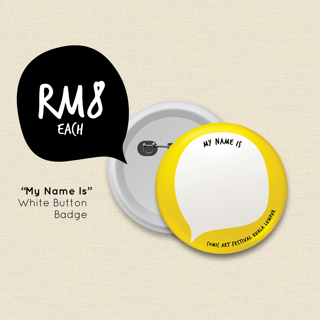 "My Name Is" White Button Badge