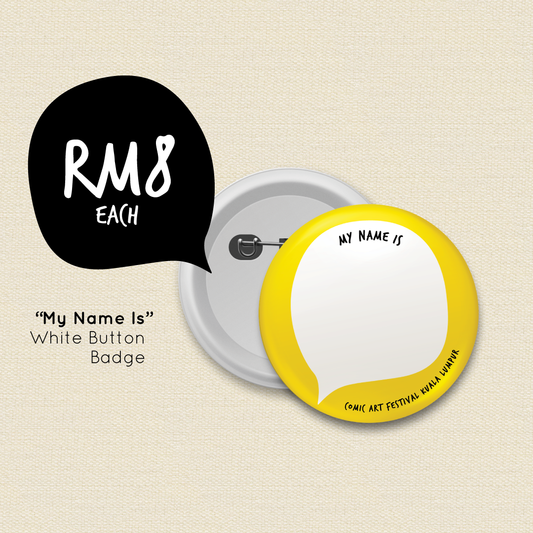 "My Name Is" White Button Badge