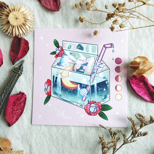 Galaxy Milkbox Art Print