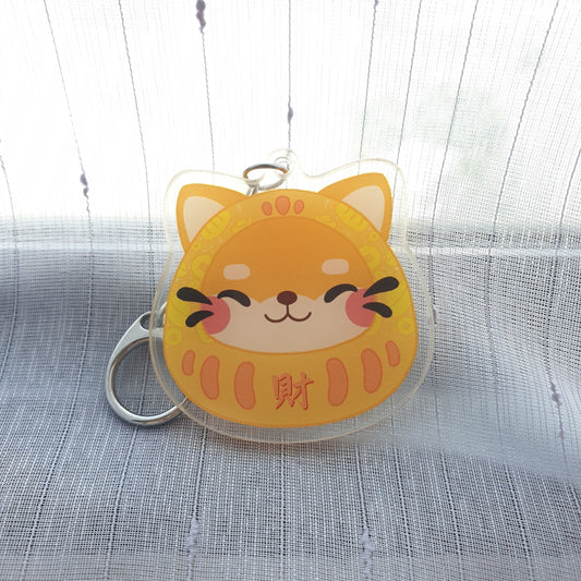 Cai Daruma Acrylic Keychain