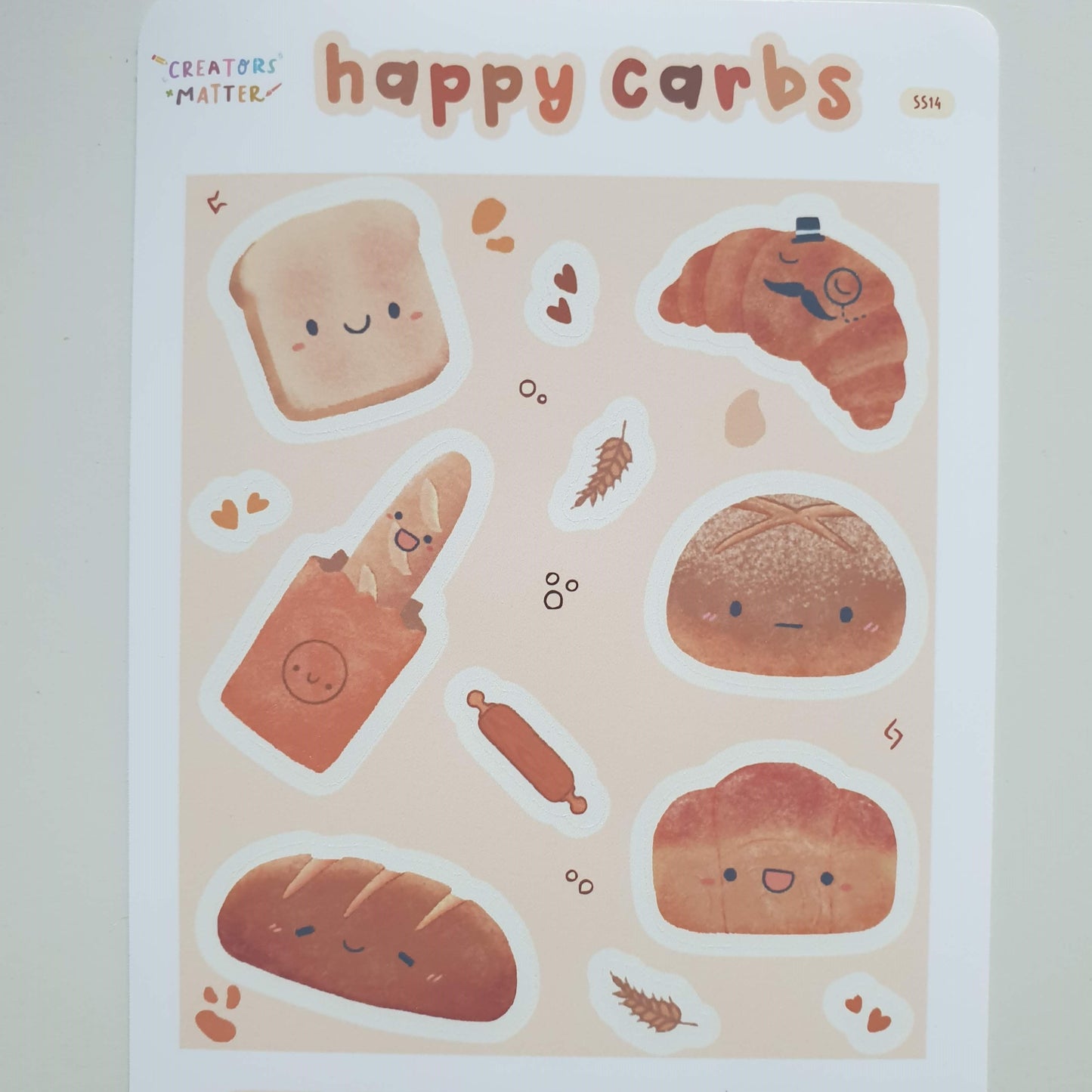 Happy Carbs Sticker Sheet