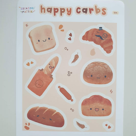 Happy Carbs Sticker Sheet