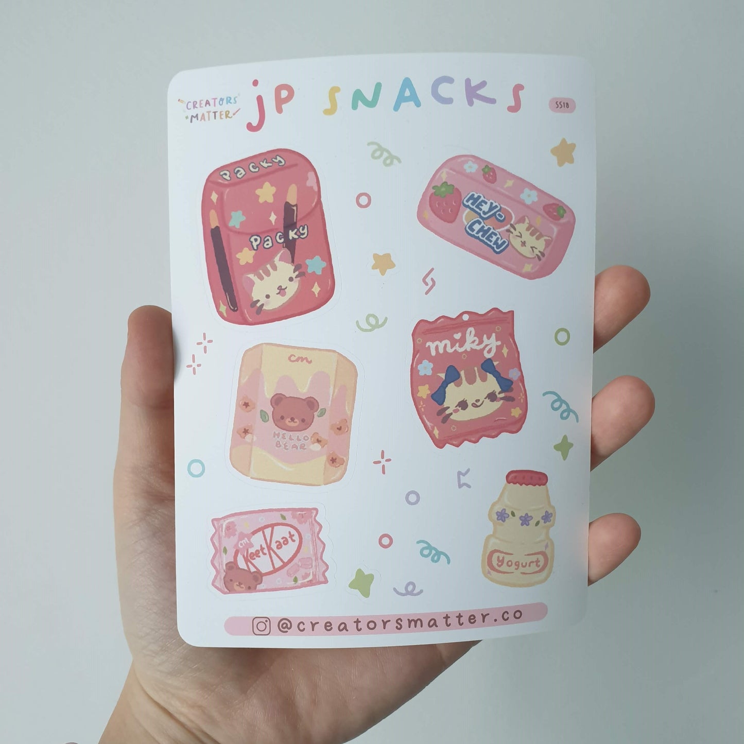 Jp snacks Sticker Sheet
