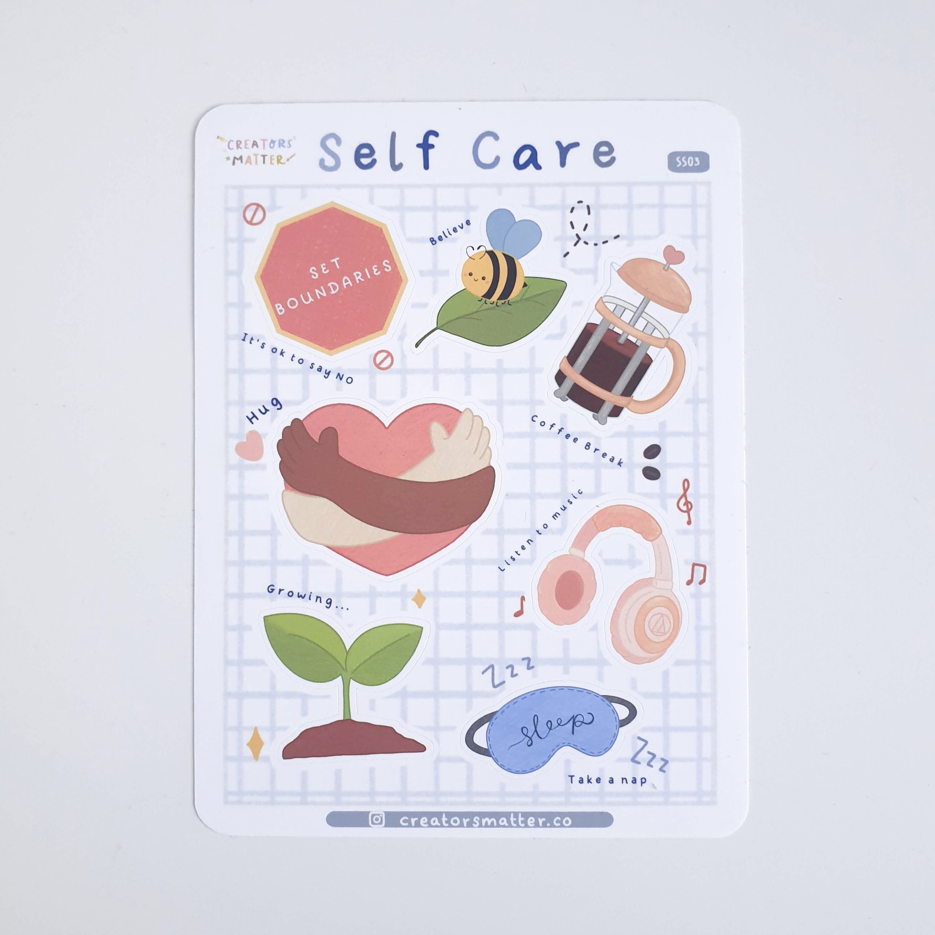 Creators Matter | Self Care Sticker Sheet – chub.my