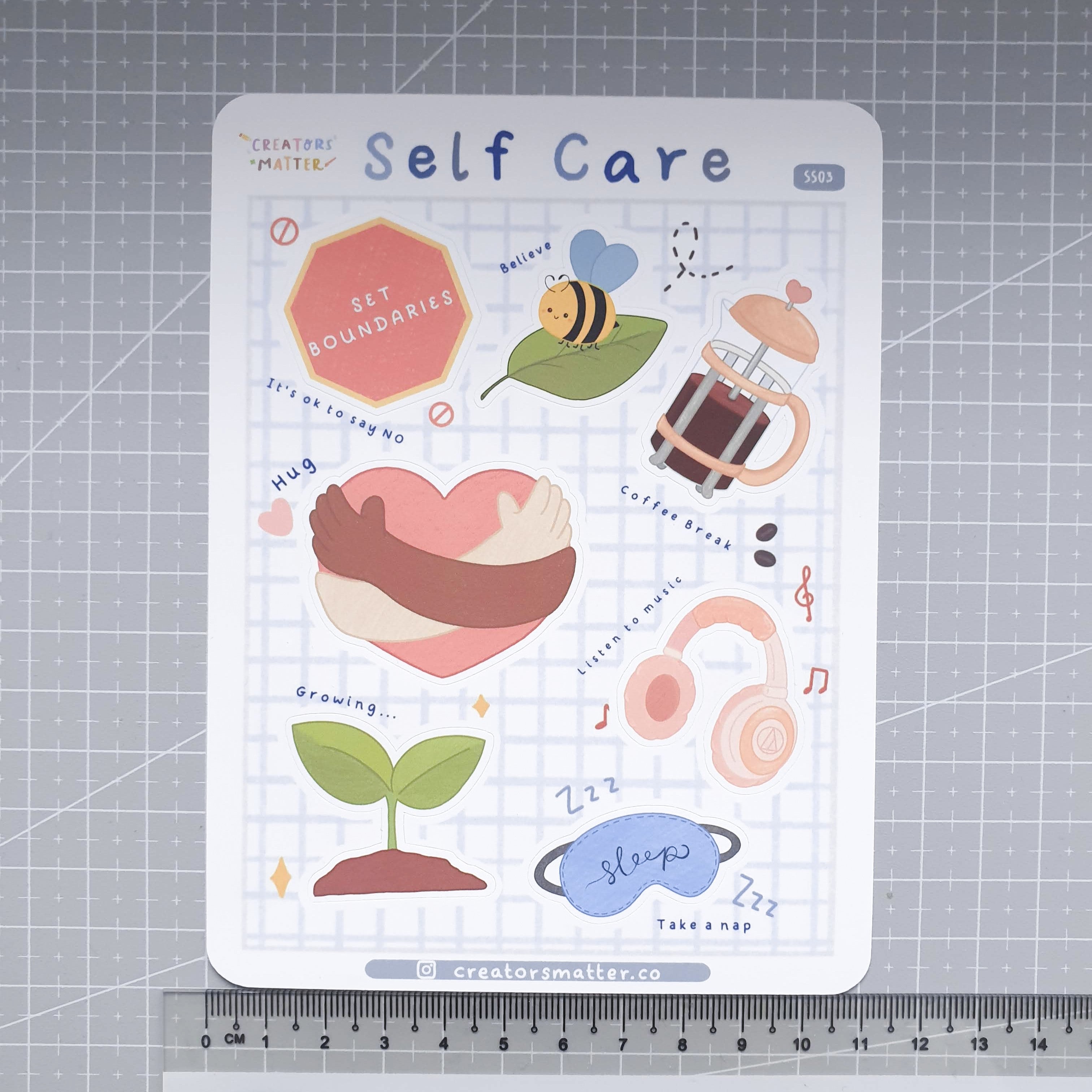 Creators Matter | Self Care Sticker Sheet – chub.my