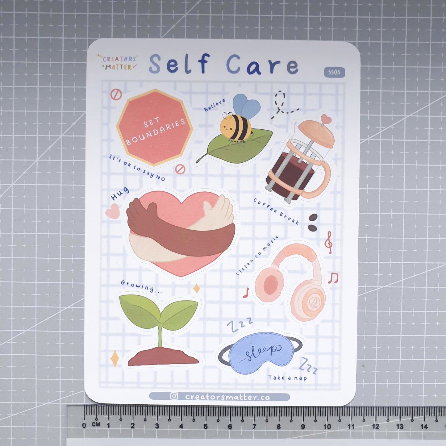 Creators Matter | Self Care Sticker Sheet