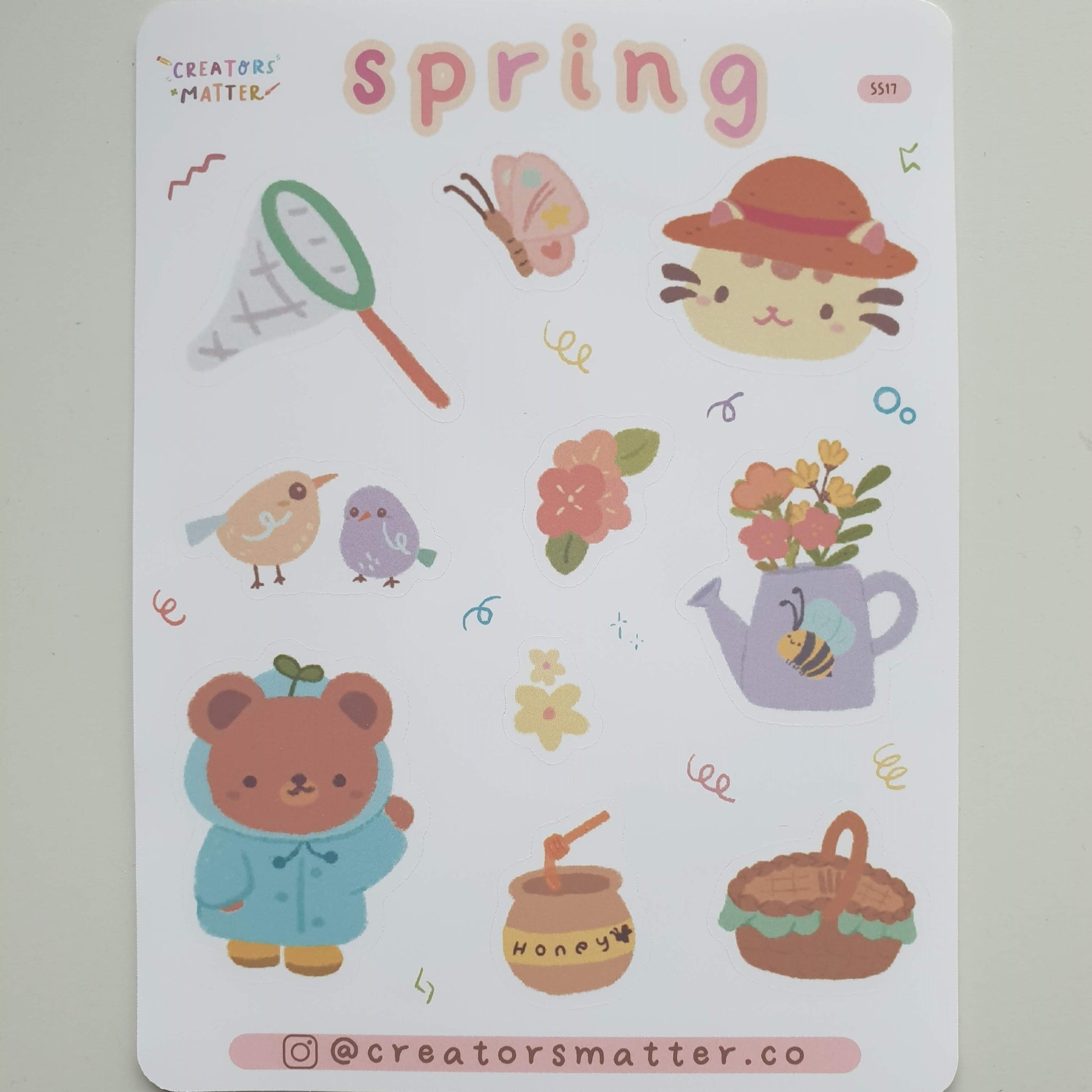 Spring Sticker Drawing Creators Matter | Spring Sticker Sheet – chub.my