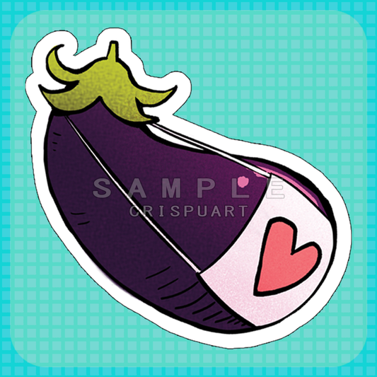 Eggplant Sticker