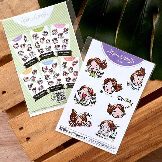 Kano Emoji Die-cut Sticker Sheets | Daily
