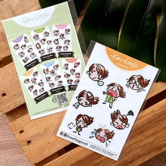 Kano Emoji Die-cut Sticker Sheets | Emotional