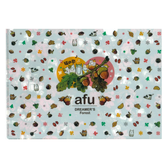 afu A4 Plastic Folder | Autumn Forest Cats