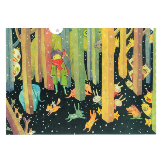 afu A4 plastic folder - Dreamer Seeker Forest