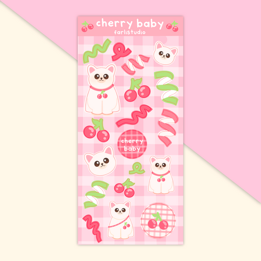 Cherry Baby Sticker Sheet