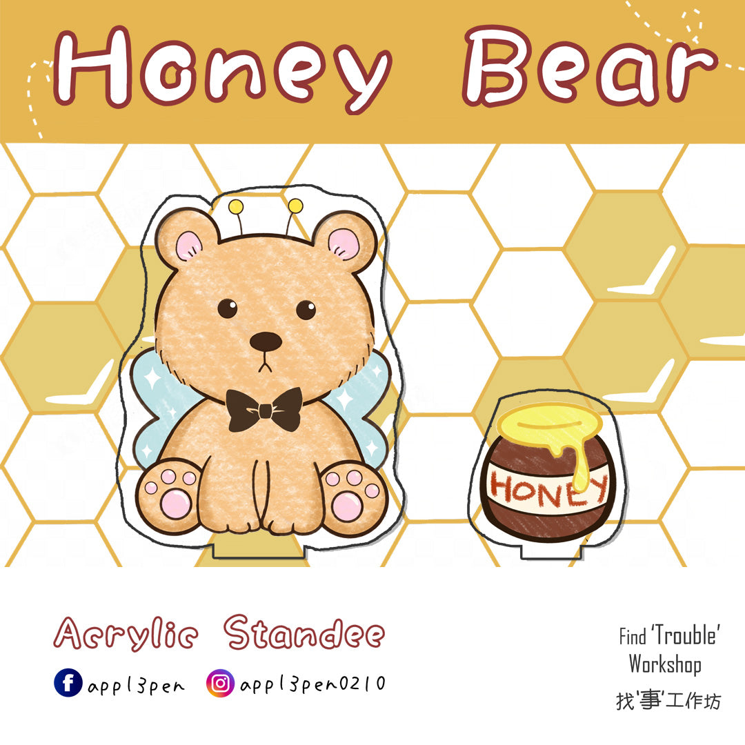 Find Trouble Workshop - Honey Bear Acrylic Standee