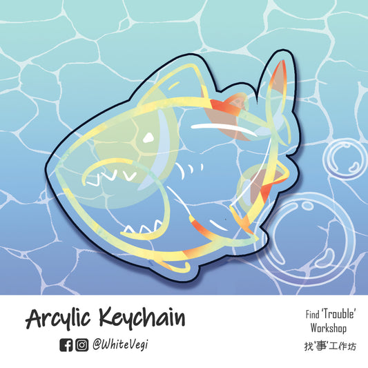 Find Trouble Workshop - Shark Arcylic Keychain