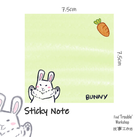 Find Trouble Workshop -Bunny Memo Pad