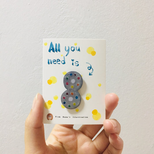 Eyeglass Chocolate Beans Epoxy Pin