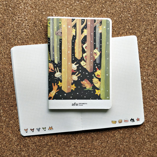 afu Small Grid Notebook - Dream Seeker Forest