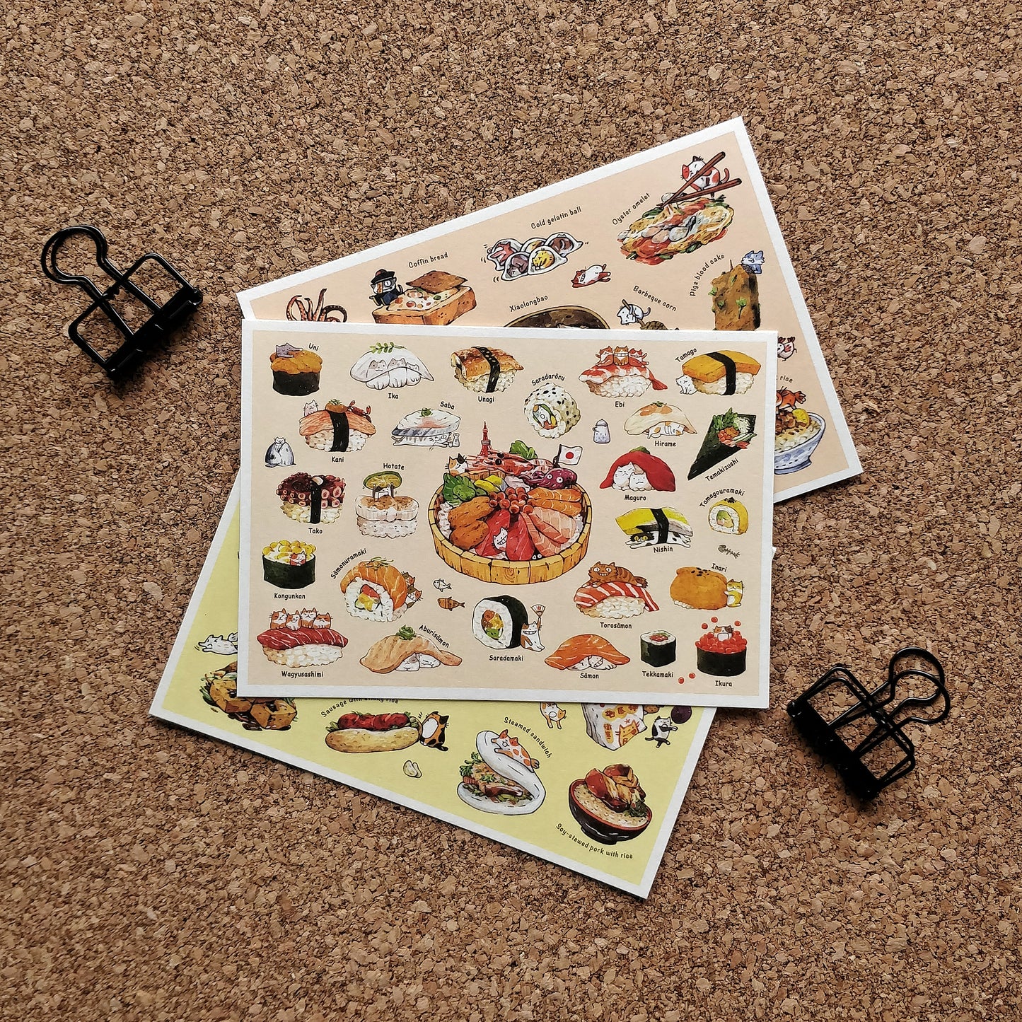 afu A6 Postcard | Sushi