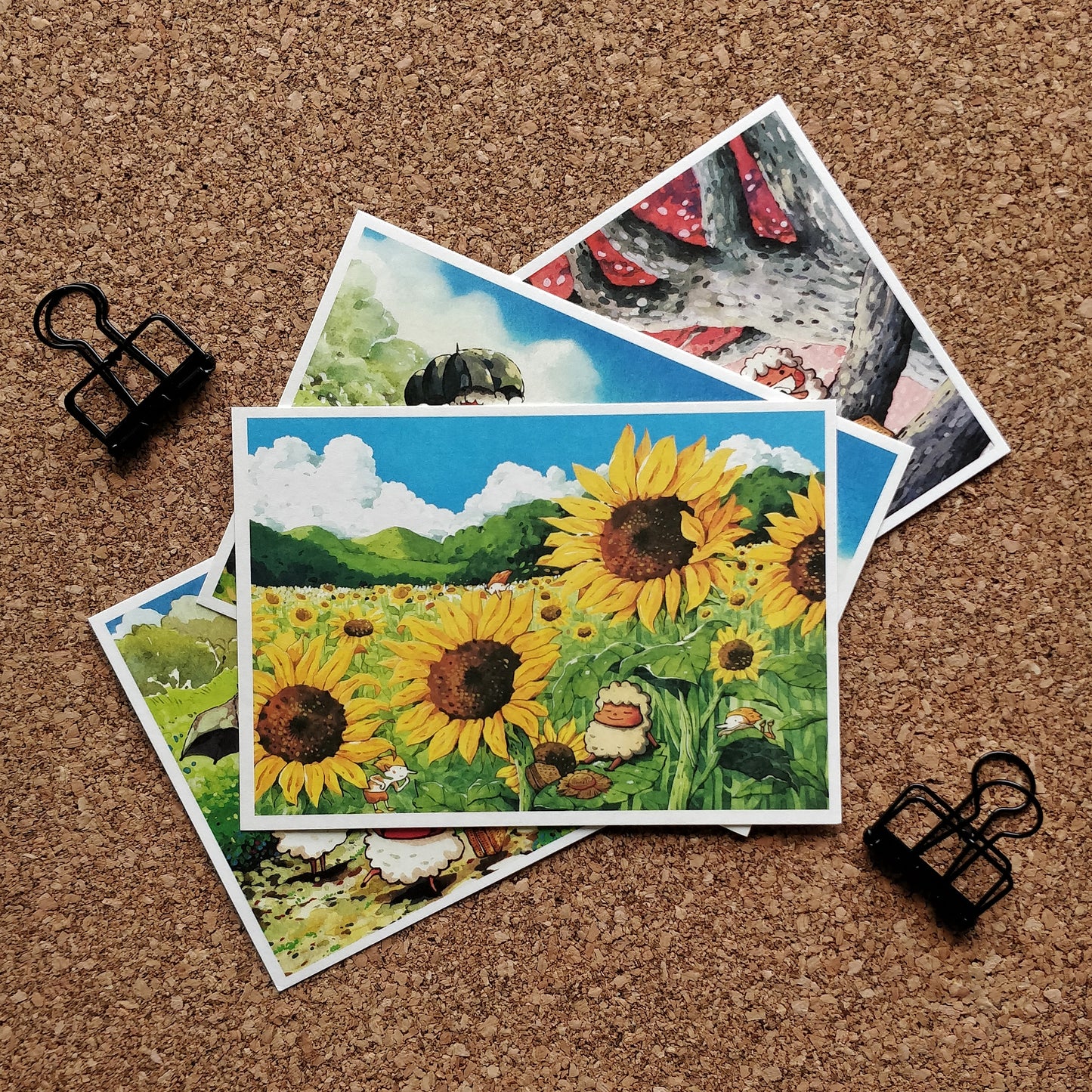 afu A6 Postcard | Sunflowers