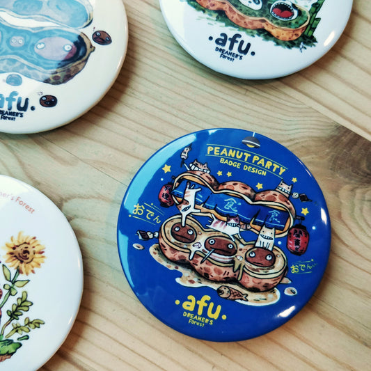 afu button | Peanut Party Izakaya