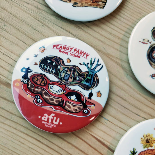 afu button | Peanut Party Halloween
