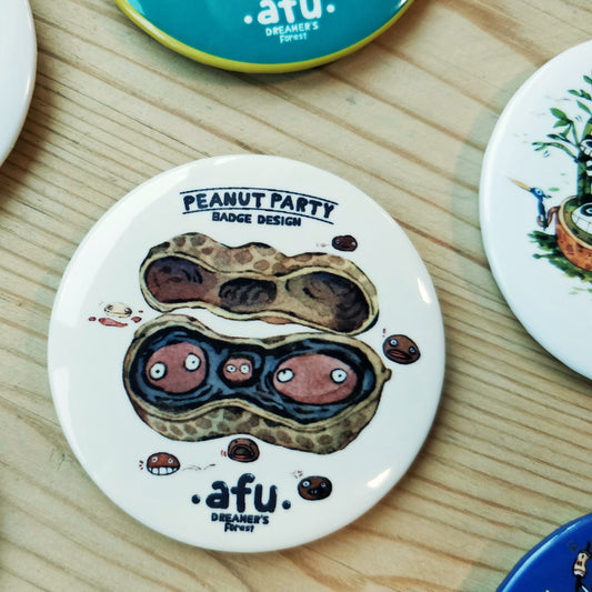 afu button | Peanut Party