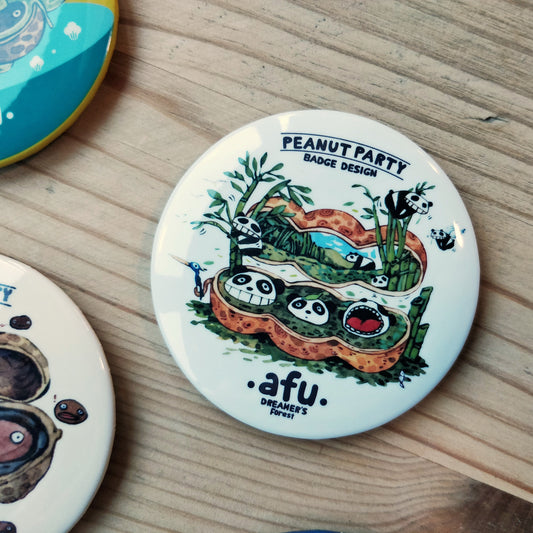 afu button | Peanut Party Panda