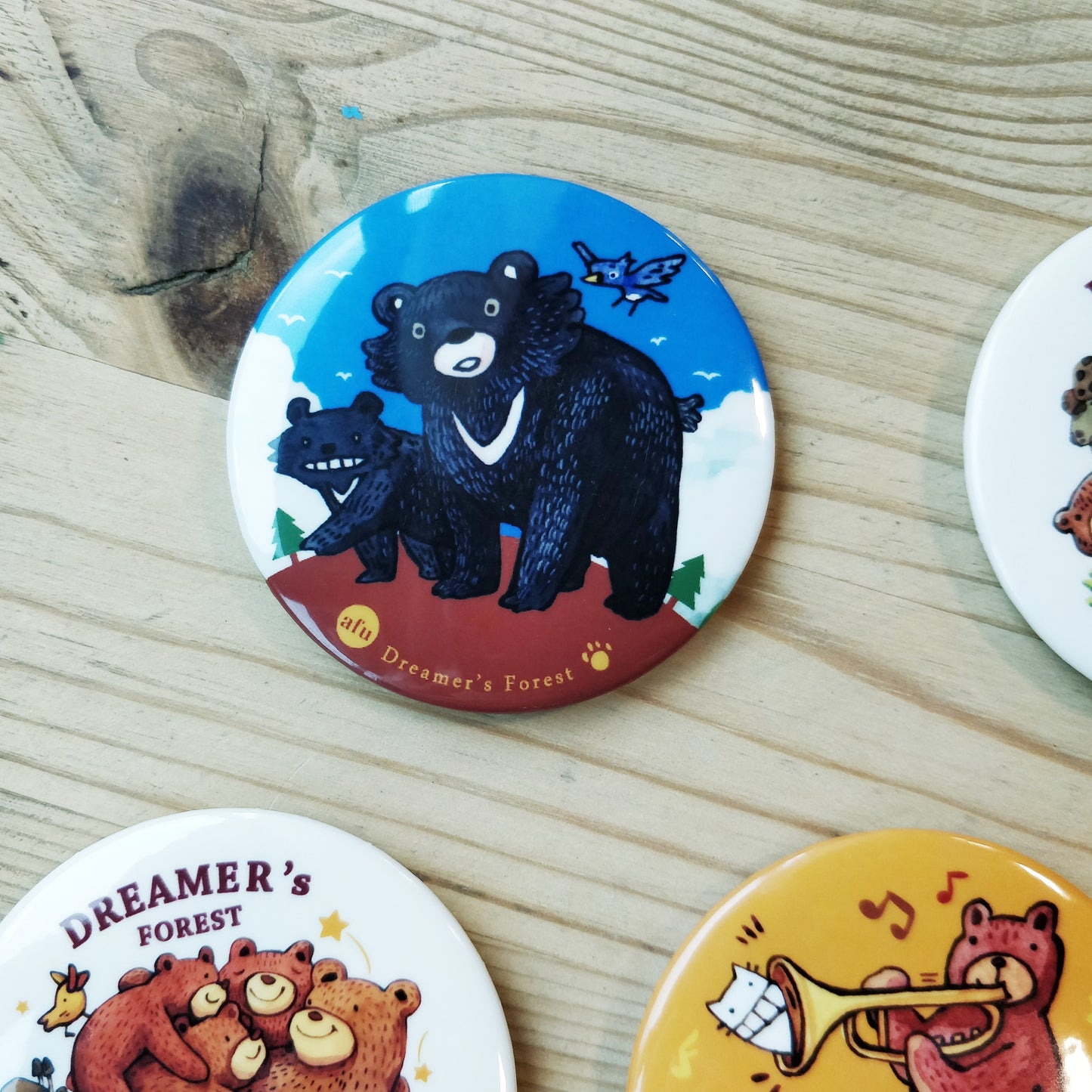 afu button | Dreamer's Forest Black Bear