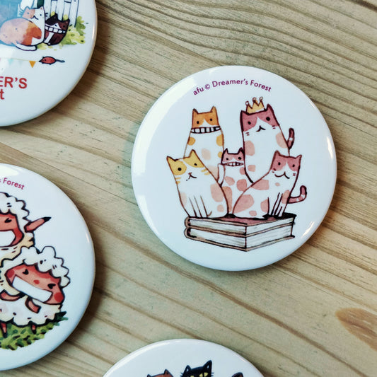 afu button | Cats on Books