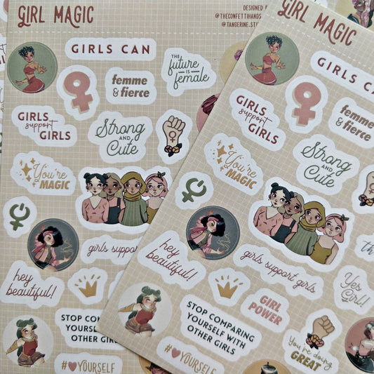 Girl Magic sticker sheet