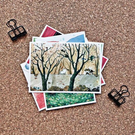 afu A6 Postcard | Forest Cats