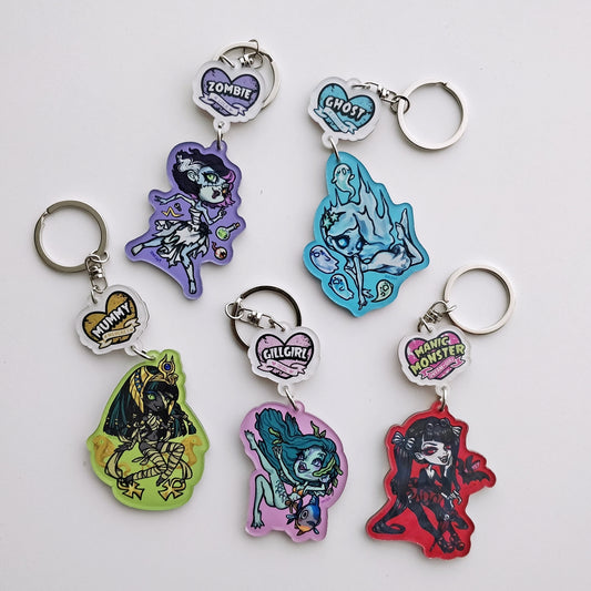 Manic Monster Acrylic Keychain