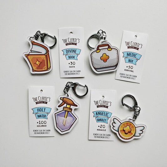 RPG Survival Kit Acrylic Keychain - The Cleric