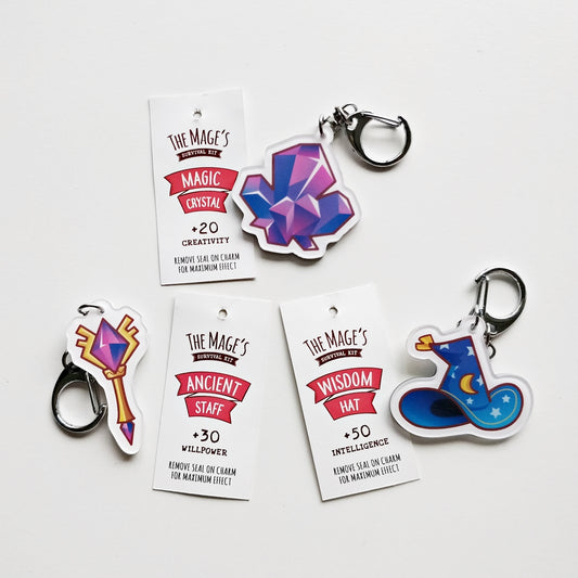 RPG Survival Kit Acrylic Keychain - The Mage