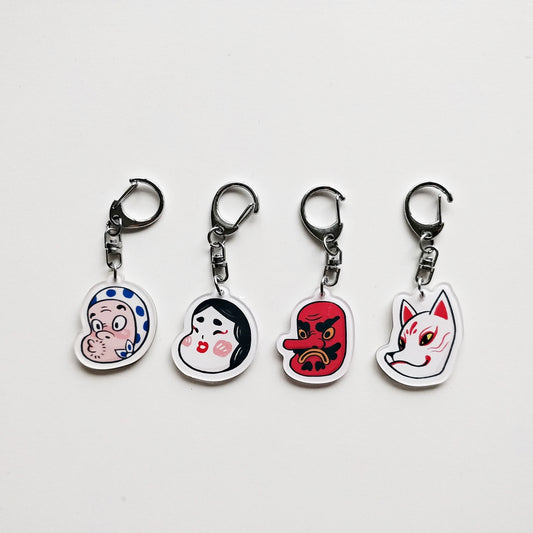 Matsuri Mask Acrylic Keychain