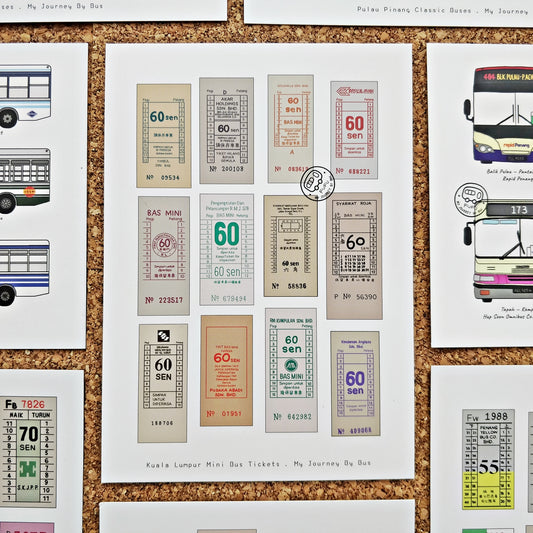 My Journey By Bus | Postcard - KL Mini Buses - Bus Ticket 2
