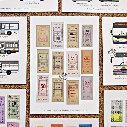 My Journey By Bus | Postcard - KL Mini Buses - Bus Ticket 1