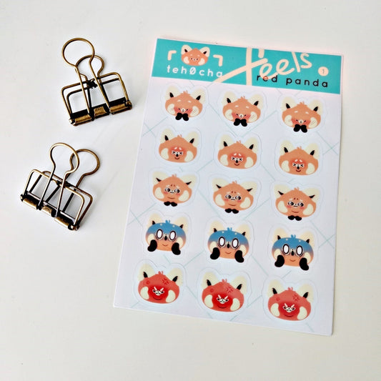 Feels 1 Red Panda Sticker Sheet