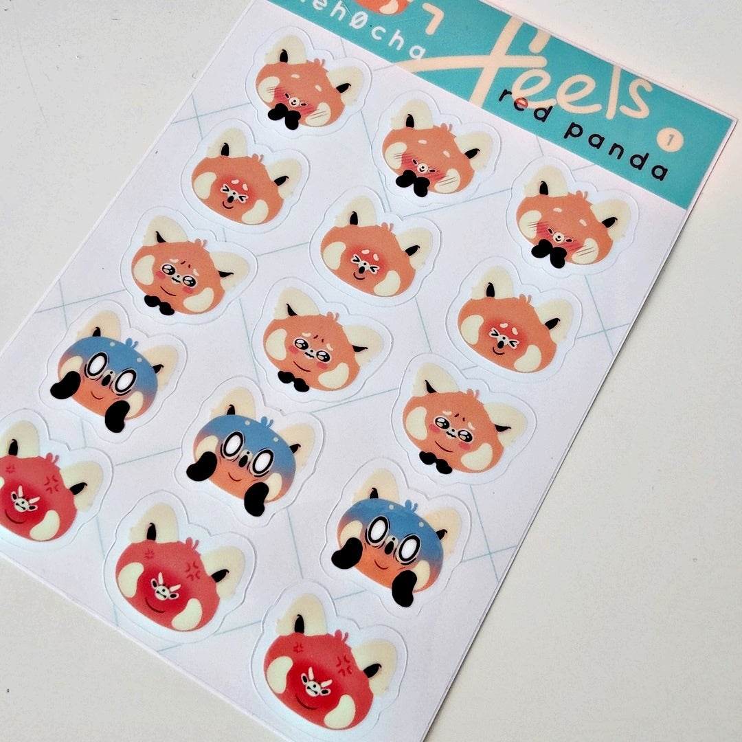 Feels 1 Red Panda Sticker Sheet