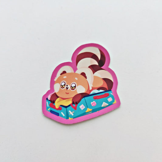 Red Panda Luggage Bag Vinyl Sticker